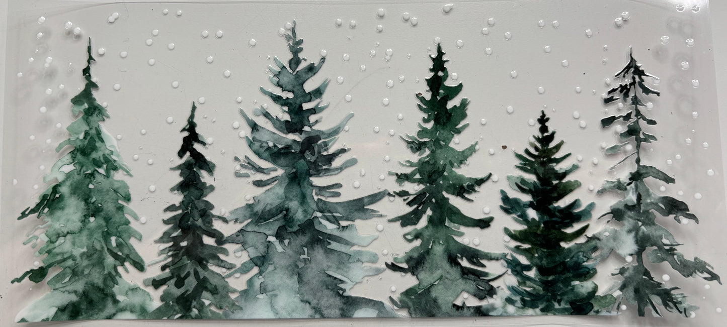 Trees and Snow Falling