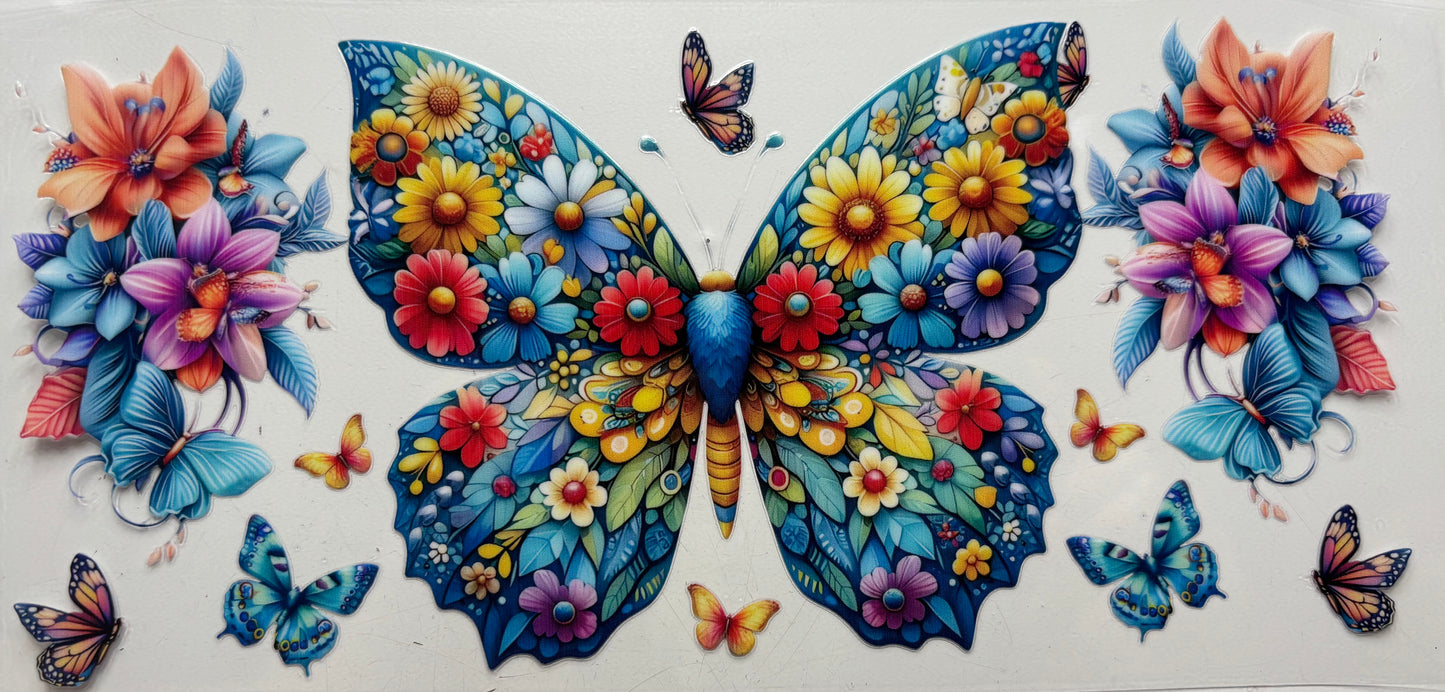 Butterfly filled with Flowers