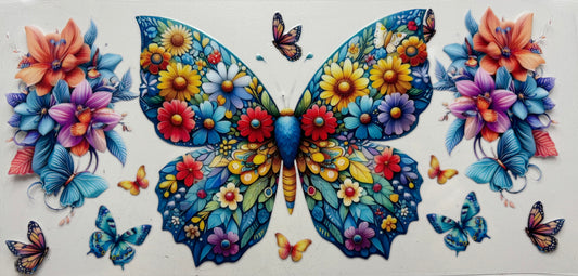 Butterfly filled with Flowers