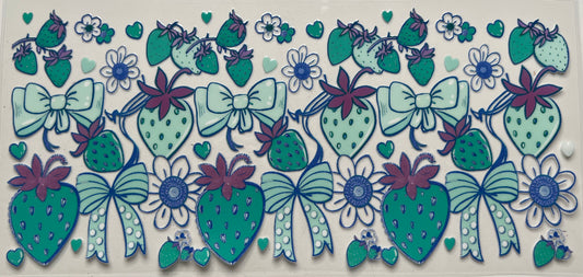 Teal Bows & Strawberries
