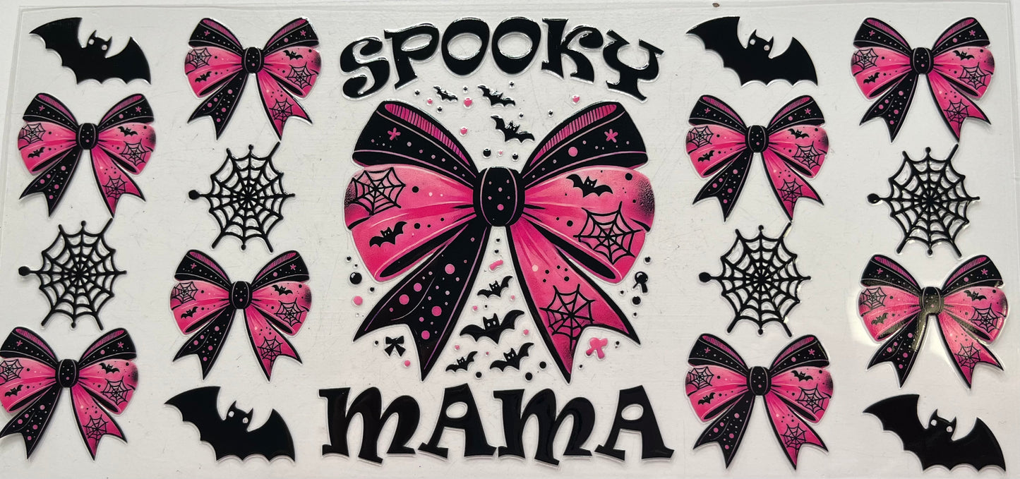 Spooky Mama Bows Bats & Spider Webs