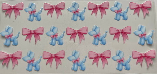 Pink Bows & Blue Balloon Dogs