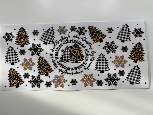 Christmas Trees Plaid and Leopard