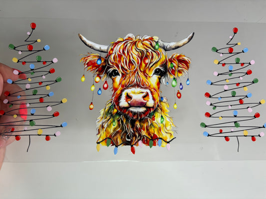 Cow with Christmas Lights