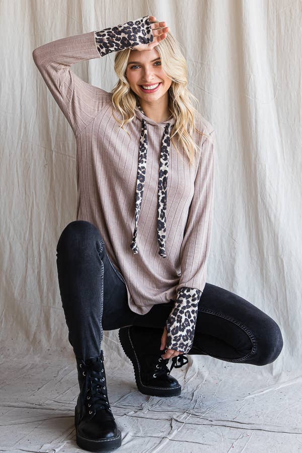 Casual Everyday Animal Print Hoodie